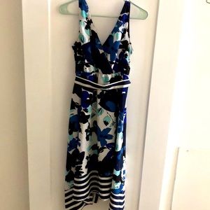 Motherhood Maternity black and blue dress